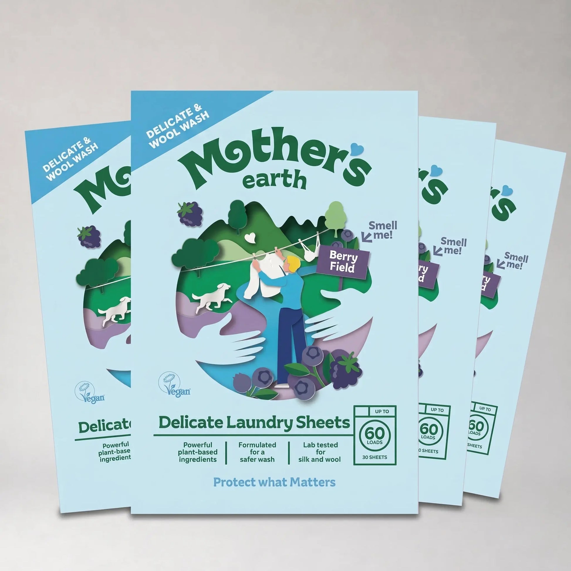 Umweltfreundliche Waschmittel-Blätter - für Seide & Wolle Mother's Earth DACH
