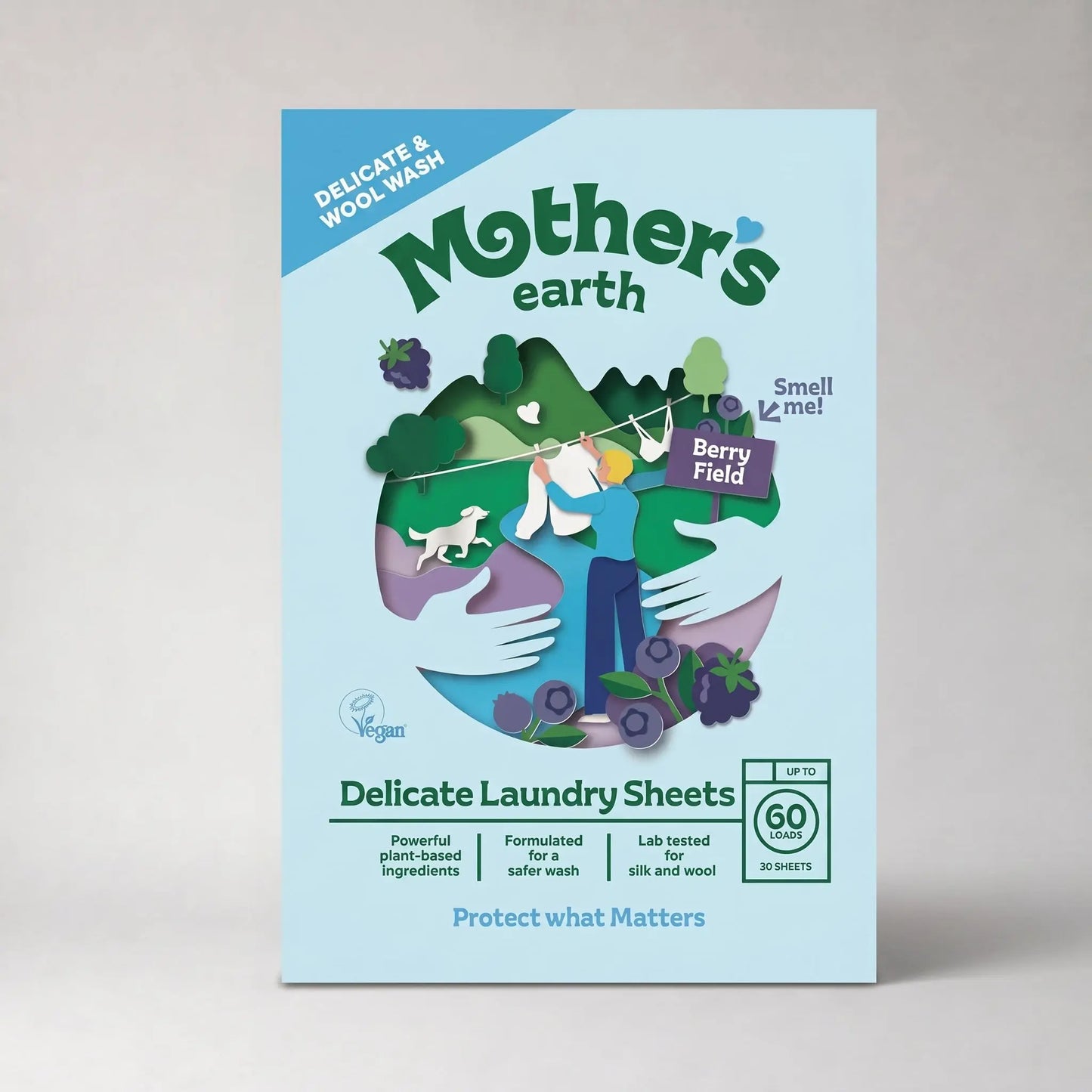 Umweltfreundliche Waschmittel-Blätter - für Seide & Wolle Mother's Earth DACH