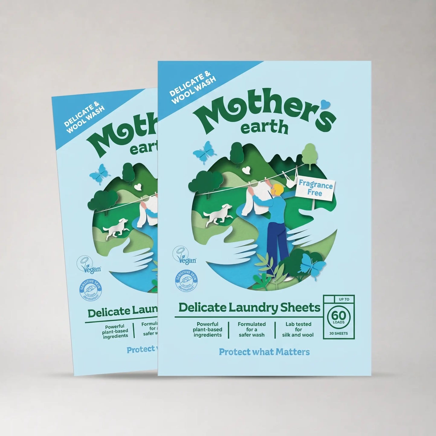 Umweltfreundliche Waschmittel-Blätter - für Seide & Wolle Mother's Earth DACH