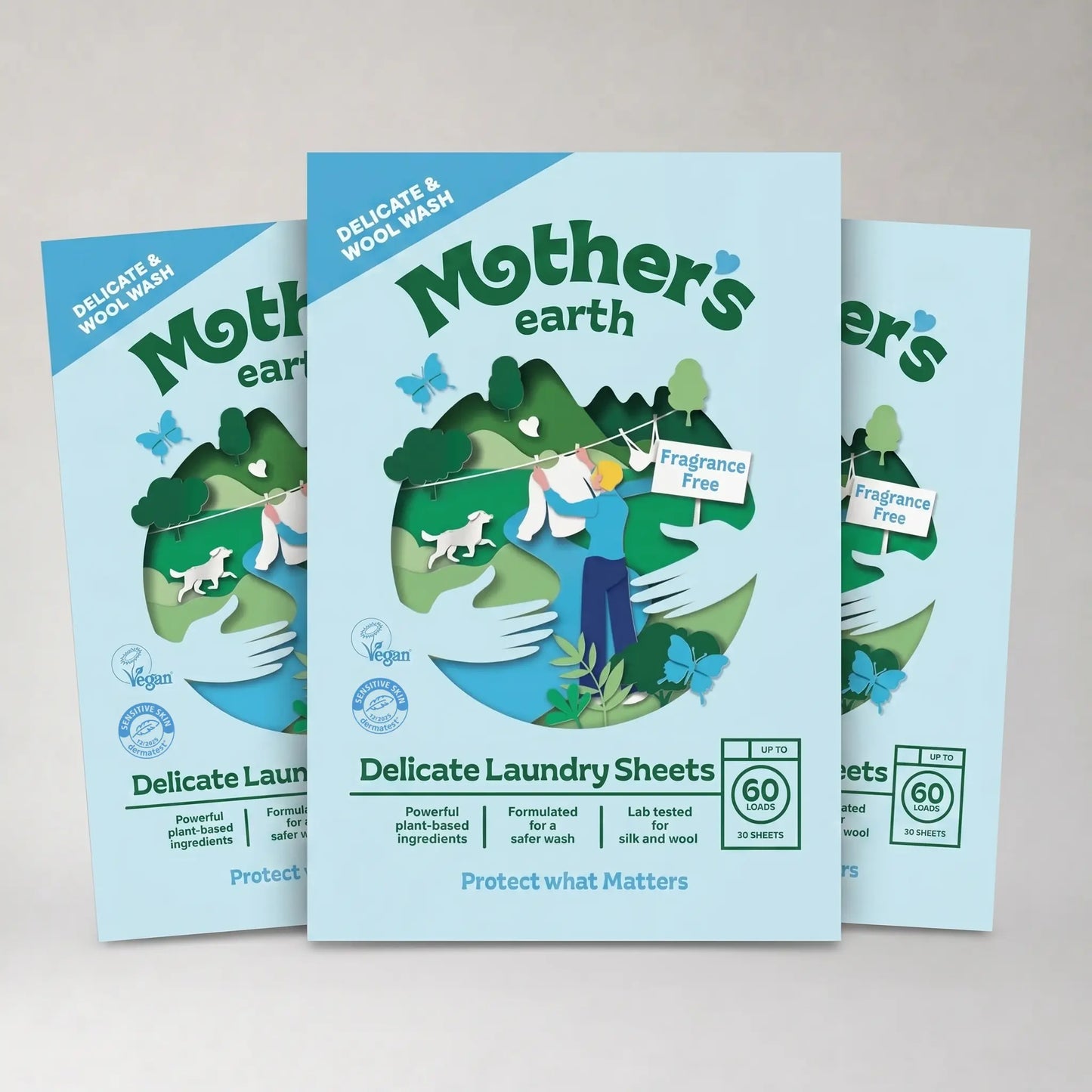 Umweltfreundliche Waschmittel-Blätter - für Seide & Wolle Mother's Earth DACH