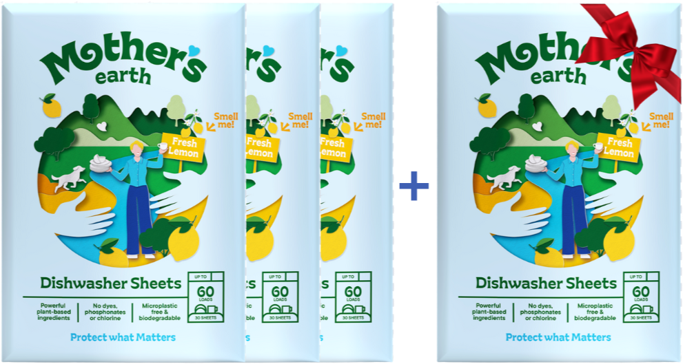 Umweltfreundliche Spülmaschinen-Blätter Mother's Earth