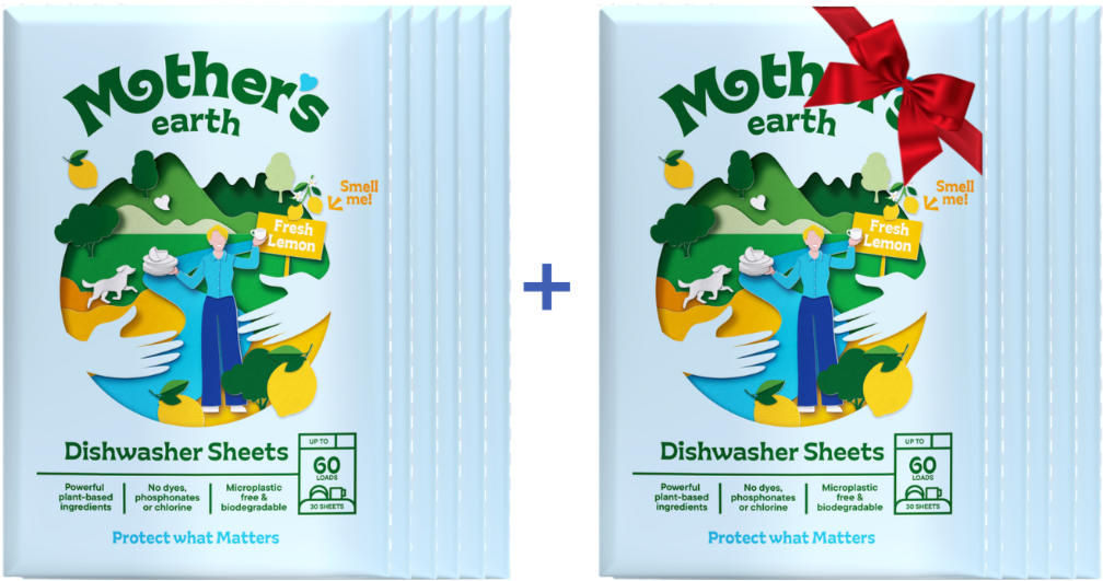 Umweltfreundliche Spülmaschinen-Blätter Mother's Earth