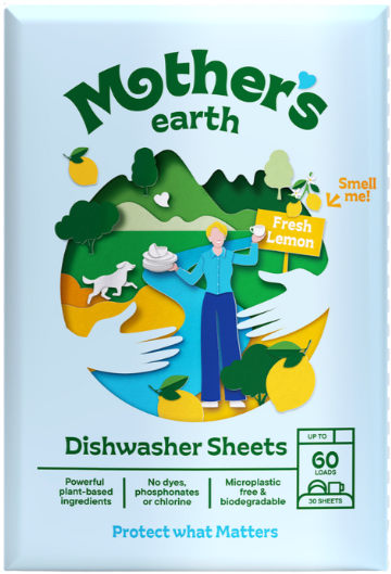 Umweltfreundliche Spülmaschinen-Blätter Mother's Earth