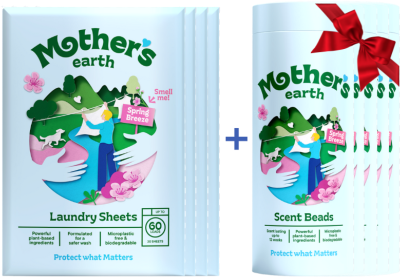 Umweltfreundliche Waschmittel-Blätter + Duftperlen Vorteilspaket Mother's Earth